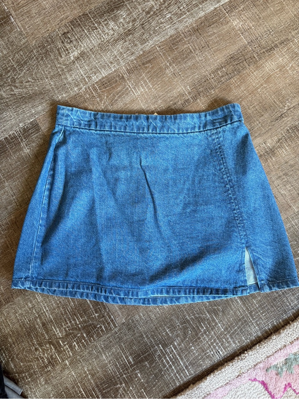 Billabong Blue Denim Mini Skirt with Side Slit